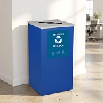 Kaleidoscope Square Container with Adhesive Vinyl Bin Signs | Denver Compliant