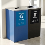 Kaleidoscope Square 2-Stream Station with Magnet Bin Signs | Denver Compliant