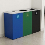 Kaleidoscope Square 3-Stream Station with Magnet Bin Decals | Denver Compliant