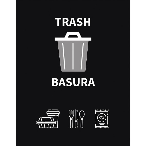 Adhesive Vinyl Bin Sign | Denver, CO Compliant 