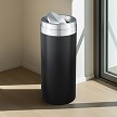 in black with satin aluminum lid 