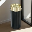 in black with satin brass lid 