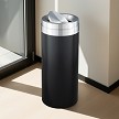 in black with satin aluminum lid 