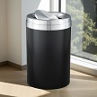 in black with satin aluminum lid 