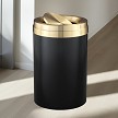 in black with satin aluminum lid 