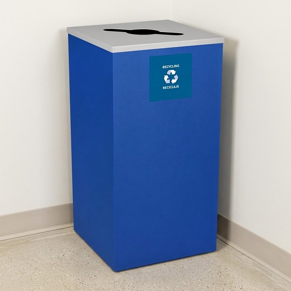 Kaleidoscope Square Container with Adhesive Vinyl Bin Decals | Denver Compliant 