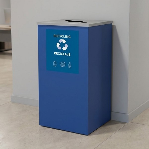 Kaleidoscope Square Container with Magnet Bin Signs | Denver Compliant 