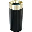 in black with satin brass lid 