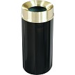 in black with satin brass lid 