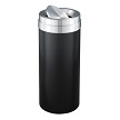 in black with satin aluminum lid 