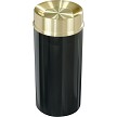 in black with satin brass lid 