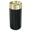 in black with satin brass lid 