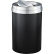 in black with satin aluminum lid 