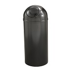 Mount Everest 16 Gal Waste Bin with Self-Closing Dome Top - Satin Black