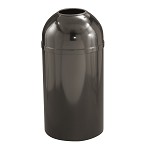 Mount Everest 12 Gal Waste Bin with Open Dome Top - Statuary Bronze
