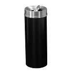 Mount Everest 12 Gal Waste Bin with Tip-Action Top - Satin Black Body w/Satin Aluminum Lid