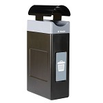 Avante 30 Gal Waste Bin with Narrow Gray Canopy Lid