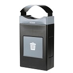Avante 30 Gal Waste Bin with Shallow Gray Canopy Lid