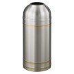In Satin Aluminum with Satin Brass Bands 